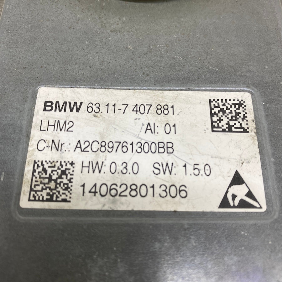 BMW F10 LED far kontrol ünitesi – çıkma OEM modül, 63117407881.