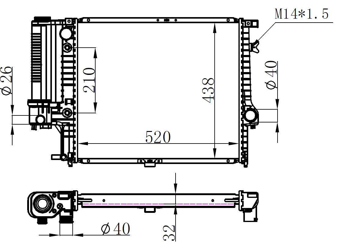 Bmw 3.20i E30/5.30i Su Radyatörü 1719309 En Uygun Oto Parça