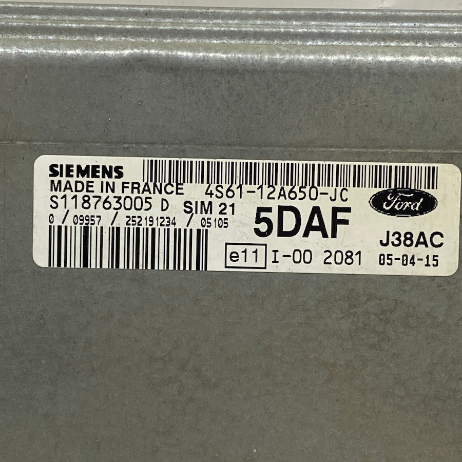 Ford Fiesta Motor Beyni 4561-12A650-JC / 4561-12A650-SD Orijinal Çıkma ECU