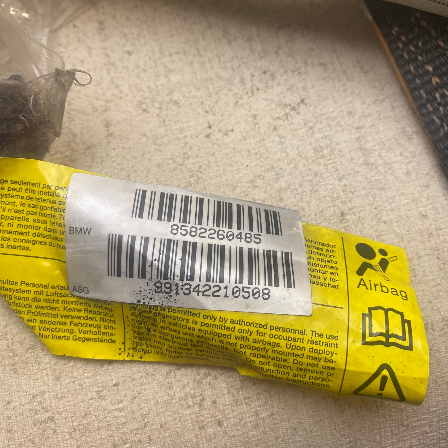 BMW E46 Coupe 2000 Sag Tavan Perdesi SRS 8582260485