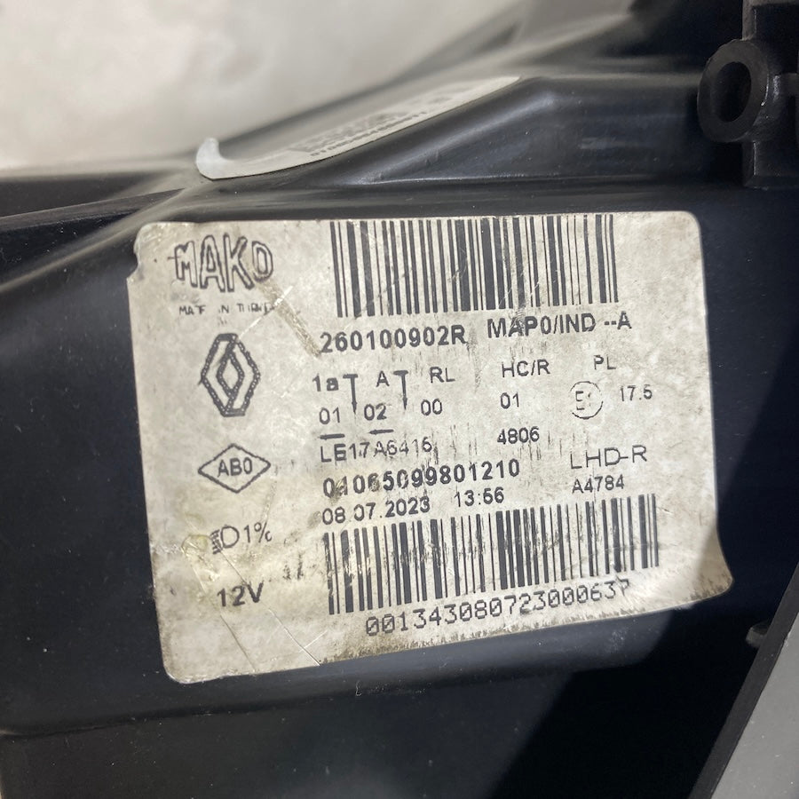 Renault Clio 5 Sağ Far Orijinal Çıkma 26010092R 2019-2023