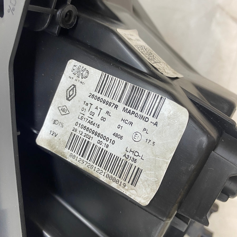 Renault Clio 5 Sol Far Orijinal Çıkma 260609987R 2019-2023