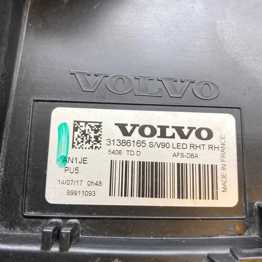 VOLVO S90/XC90 Sağ Far LHD Full Led 4 Beyinli 31386165