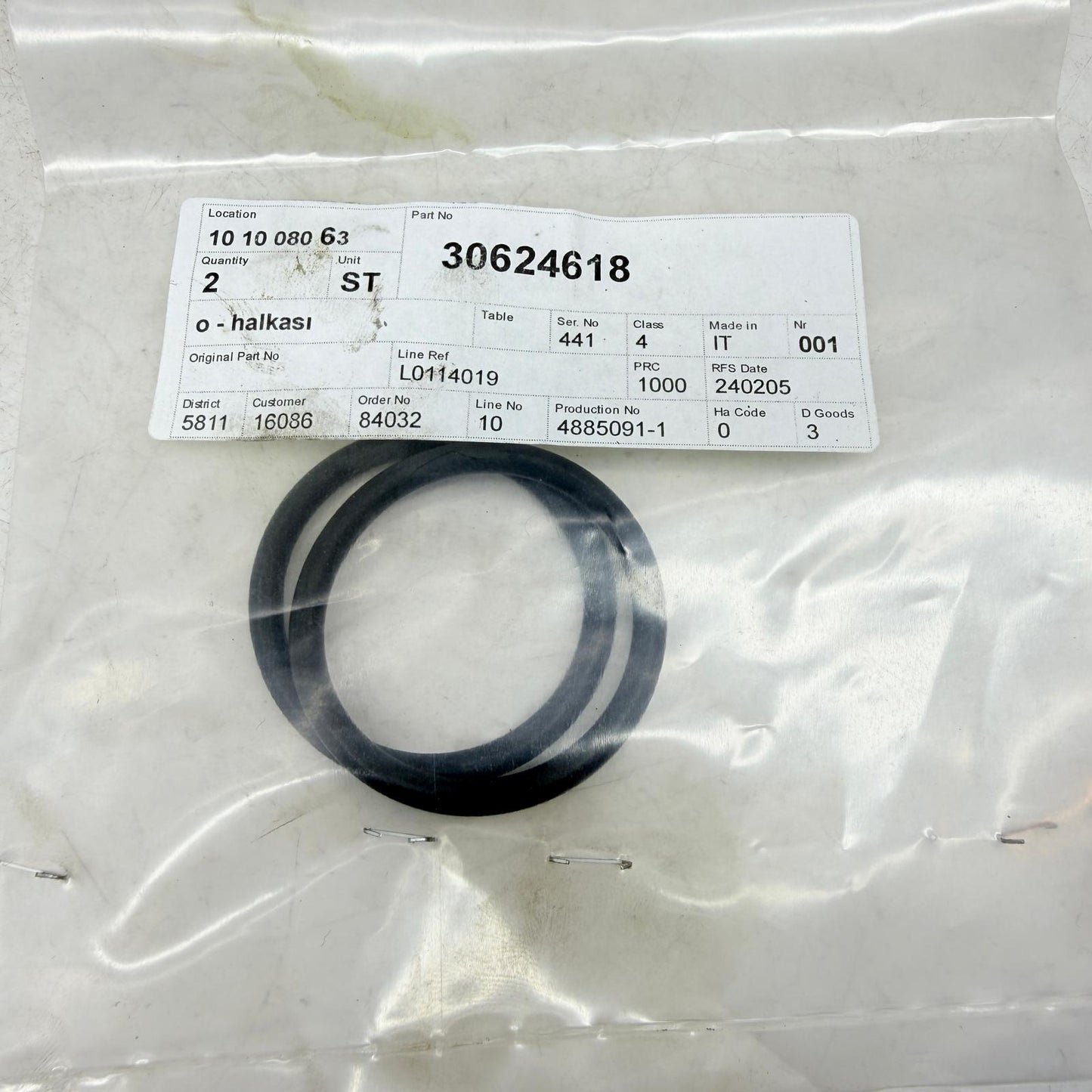 Volvo V60 S60 MK2 Kompresör Hava Giriş O-Ringi 30624618 En Uygun Oto Parça