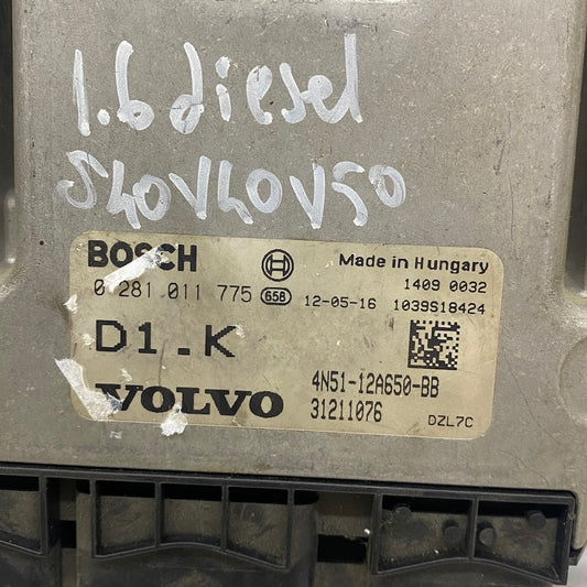 Volvo S40 / C30 / V50 Motor Beyni 4N51-12A650-BB / 31211076 Orijinal Çıkma ECU 2008-2012