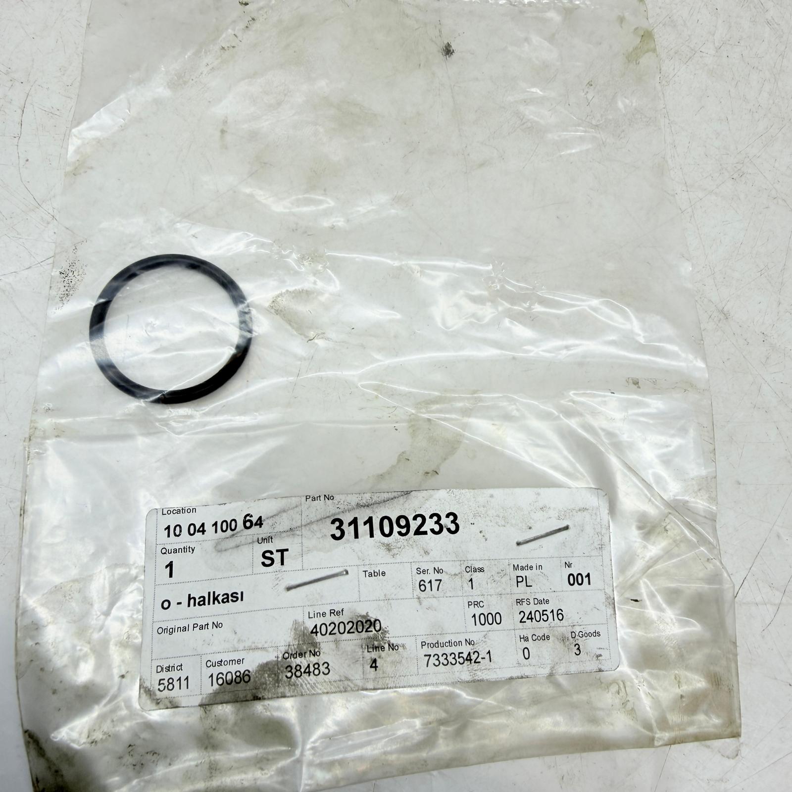 Volvo S80 T6 Su Pompası Soğutma Borusu O-Ringi 31109233 En Uygun Oto Parça