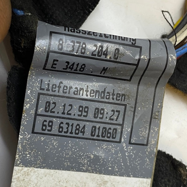 BMW E46 Sol/Sağ Kapı Elektrik Tesisatı 8378204 99-05
