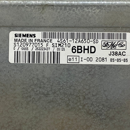 Ford Fiesta Motor Beyni 4561-12A650-JC / 4561-12A650-SD Orijinal Çıkma ECU