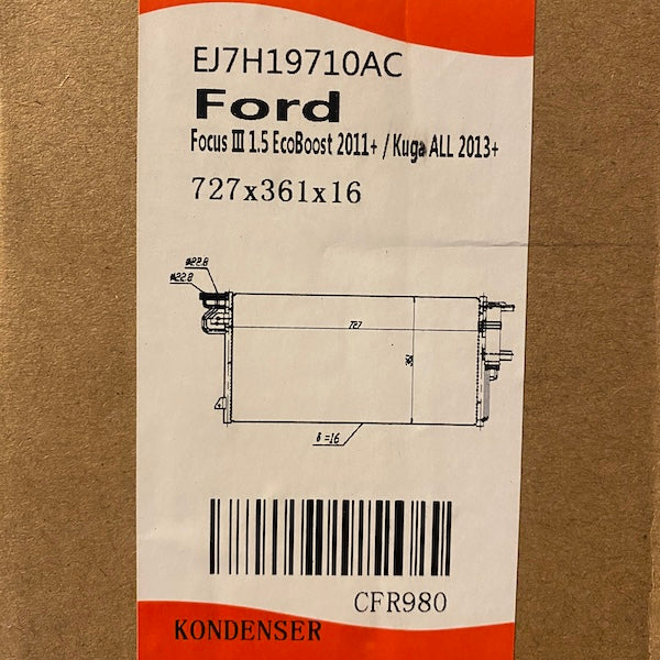 Ford Focus 3/Kuga 1.5 EcoBoost Klima Radyatörü EJ7H19710AC En Uygun Oto Parça