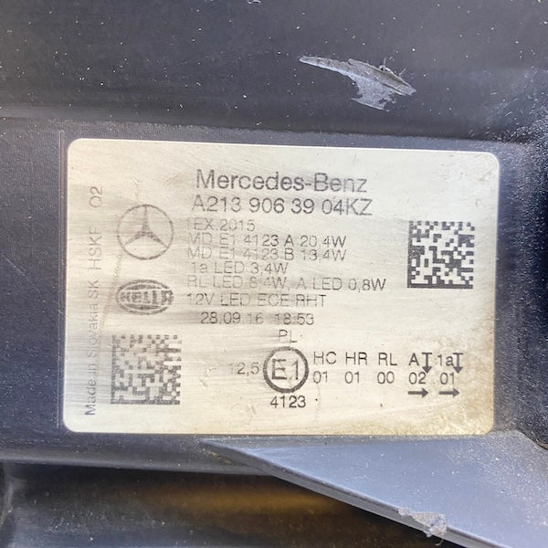 Mercedes E W213 Sol Far A2139063904KZ Full LED En Uygun Oto Parça