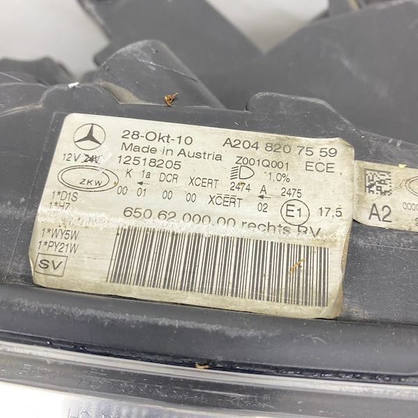Mercedes GLK W204 Sağ Far Xenon 08-12 A2048207359 Çıkma En Uygun Oto Parça